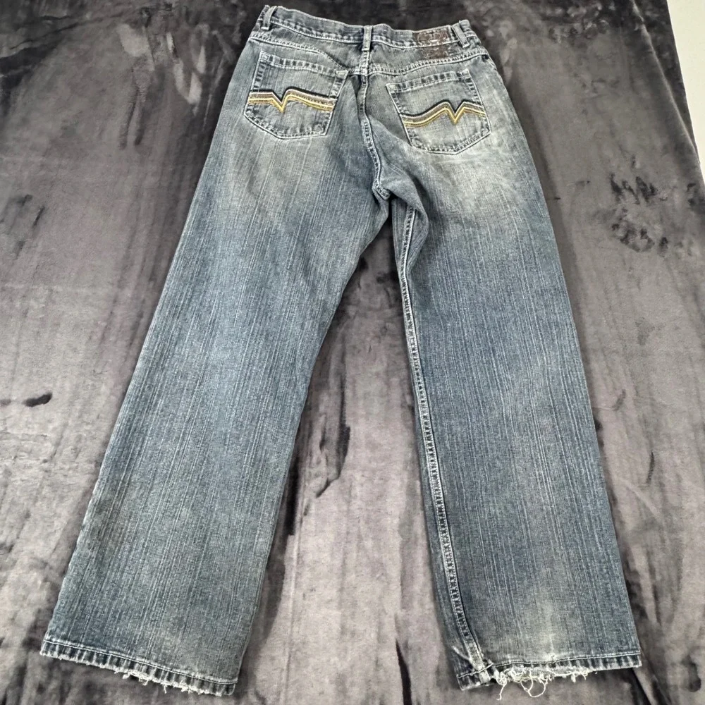 P.D. Jeans Denim Pants Boys Size 18 Blue Straight Leg Distressed Medium Wash